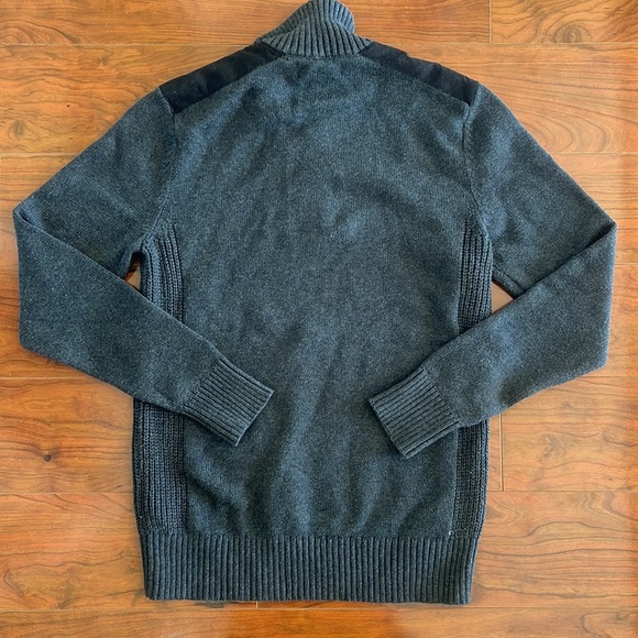 Calvin Klein Dark Gray Quarter Zip Knit Sweater - Picture 8 of 12